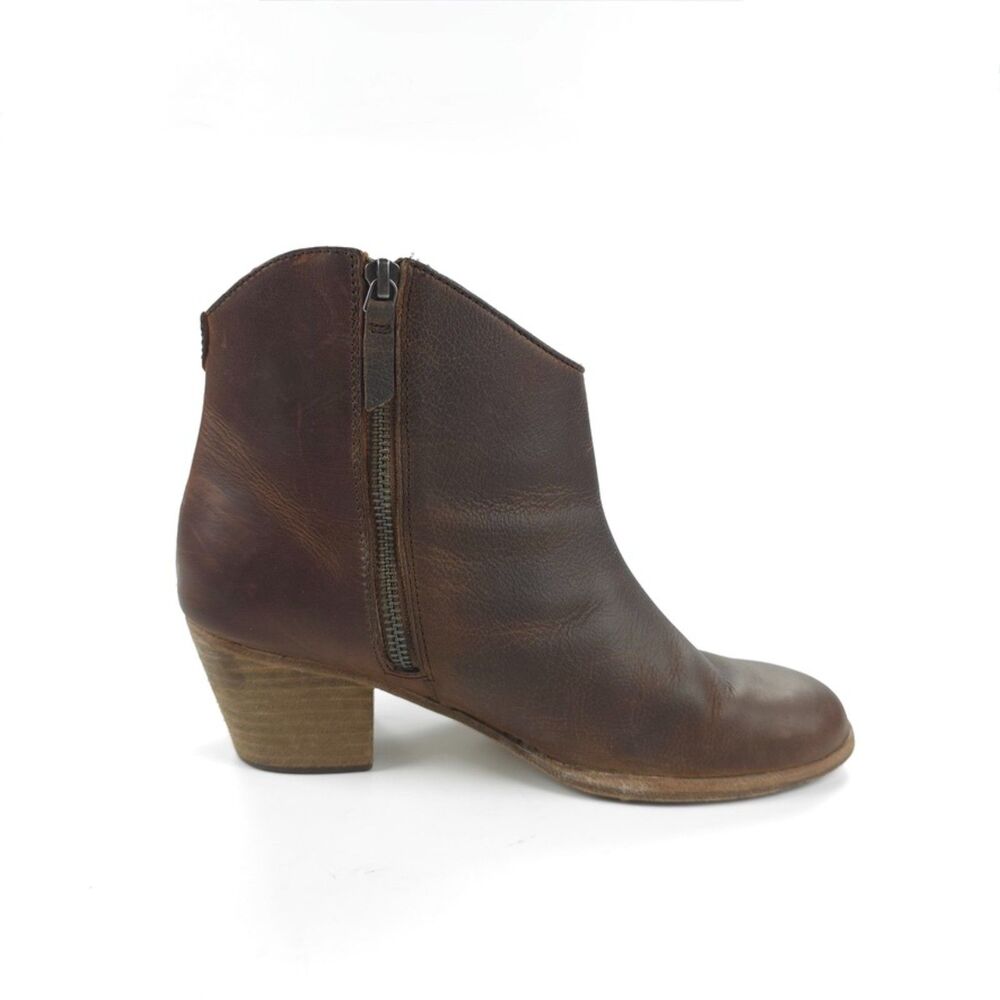 UGG Koolaburra Notela Ankle Bootie Leather Block Heel Elevated Western Boho 8 - Picture 3 of 11